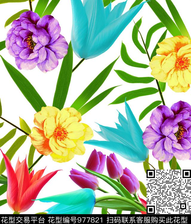 数码华亿平台少女春夏华亿平台数码印花华亿平台下载（图片编号: 977821） - 瓦栏（Walan）