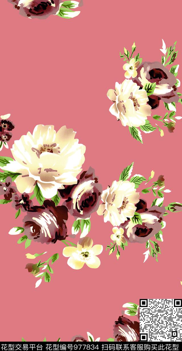 鲜花数码华亿平台少女数码印花华亿平台下载（图片编号: 977834） - 瓦栏（Walan）