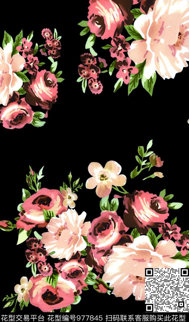 鲜花数码华亿平台少女数码印花华亿平台下载（图片编号: 977845） - 瓦栏（Walan）