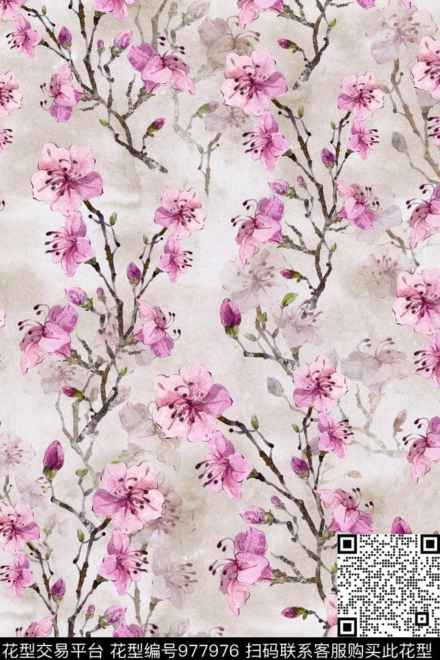 小碎花水彩花卉花卉传统印花华亿平台下载（图片编号: 977976） - 瓦栏（Walan）