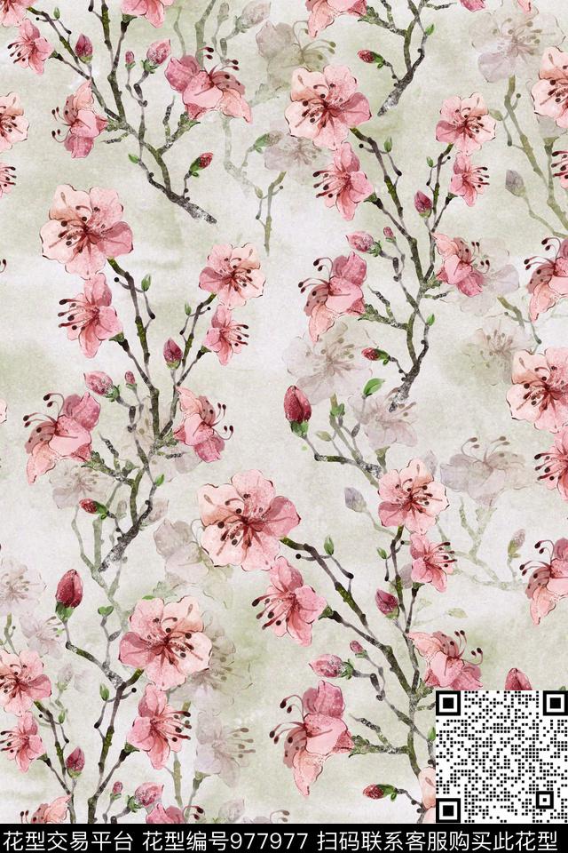 小碎花水彩花卉花卉传统印花华亿平台下载（图片编号: 977977） - 瓦栏（Walan）