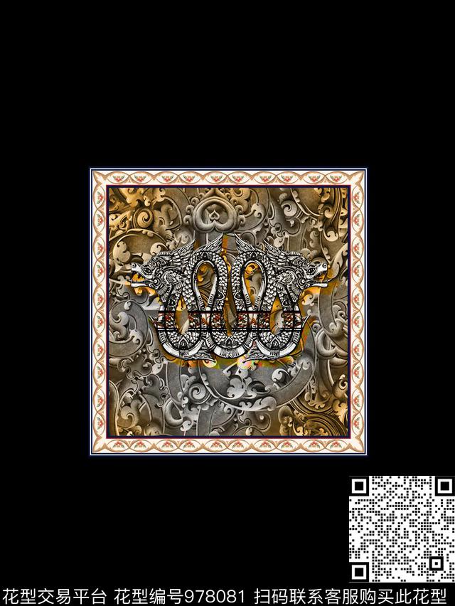 宫廷风男T潮流男装数码印花华亿平台下载（图片编号: 978081） - 瓦栏（Walan）