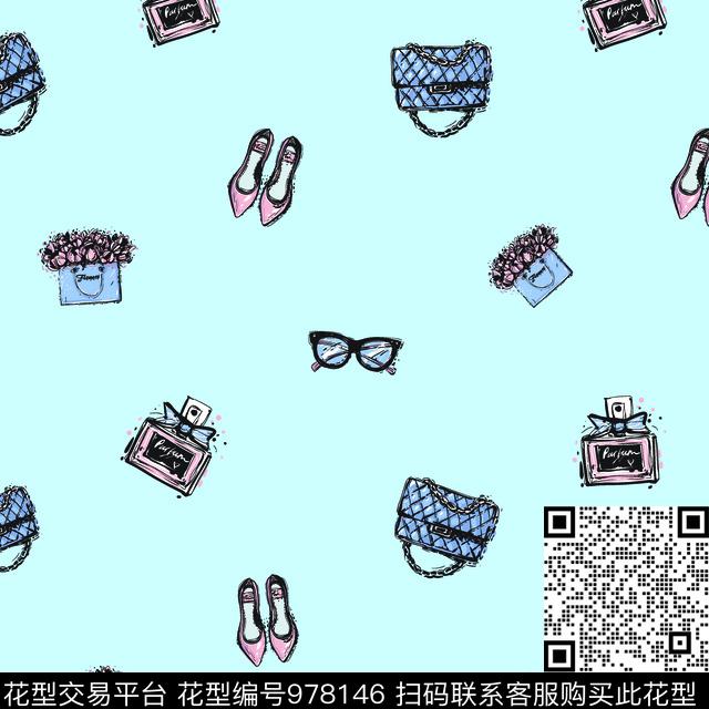 淑女女装年轻女性传统印花华亿平台下载（图片编号: 978146） - 瓦栏（Walan）