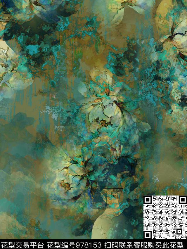 沙发布装饰布中国风数码印花华亿平台下载（图片编号: 978153） - 瓦栏（Walan）