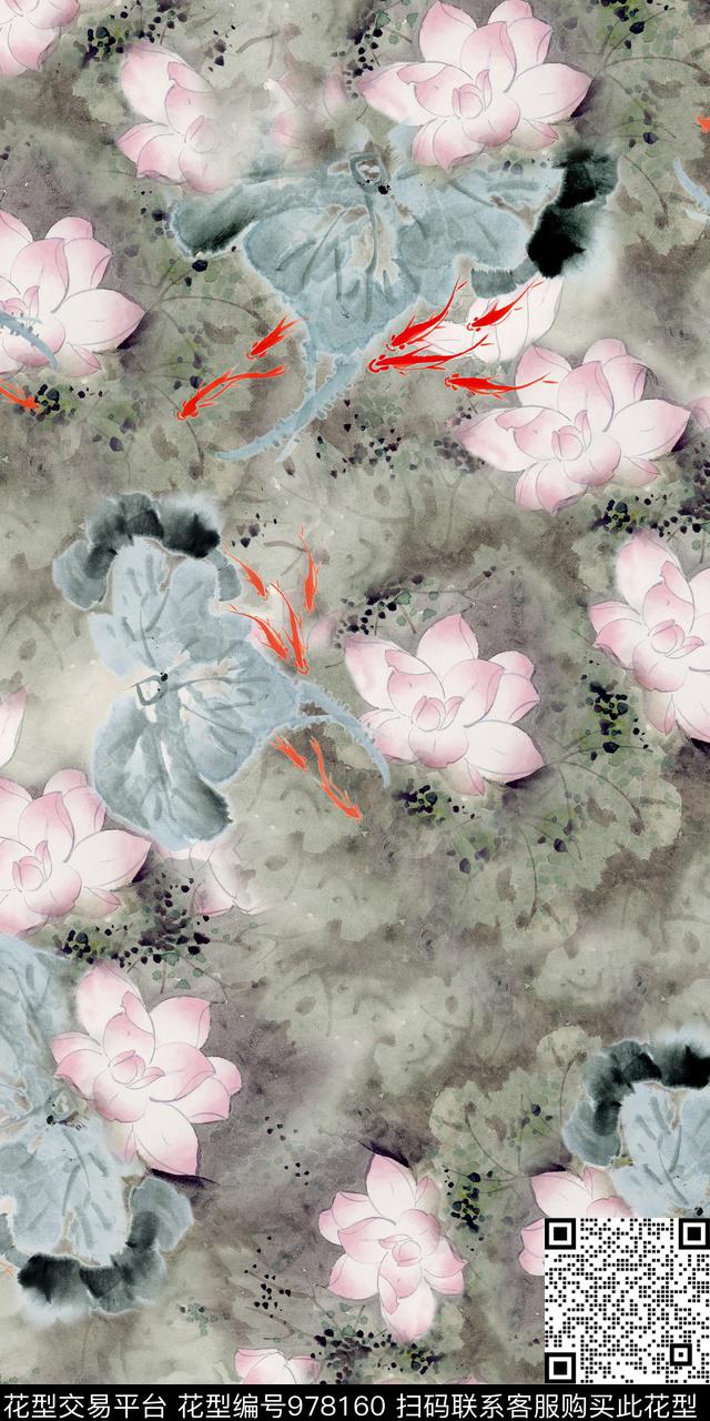 数码华亿平台3D立体花卉数码印花华亿平台下载（图片编号: 978160） - 瓦栏（Walan）