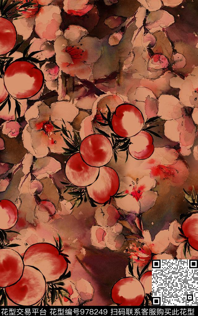 数码华亿平台肌理花卉数码印花华亿平台下载（图片编号: 978249） - 瓦栏（Walan）