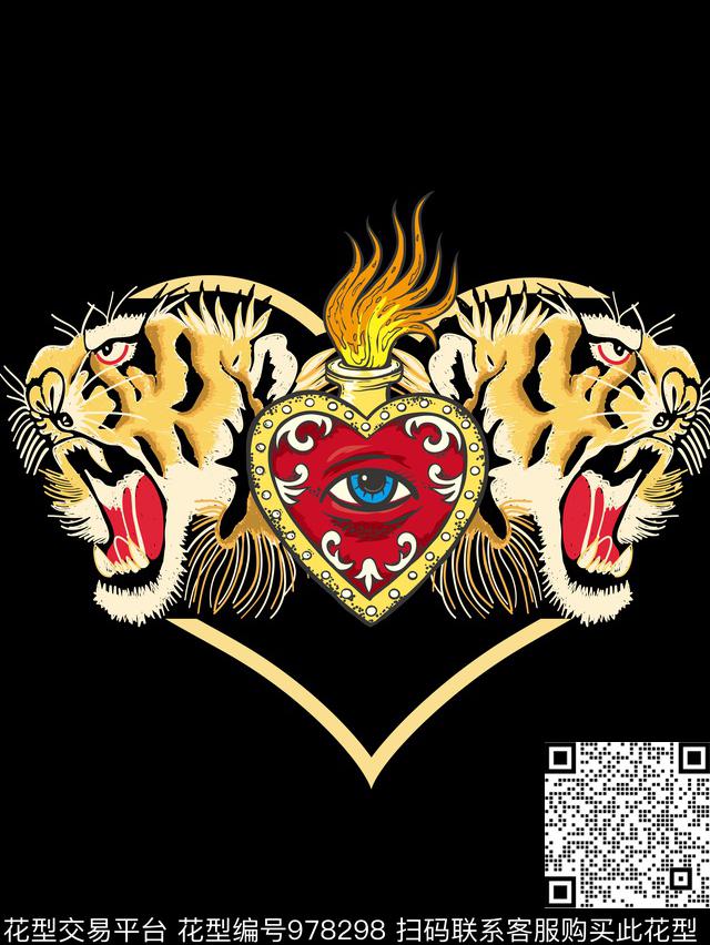 男装定位花动物数码印花华亿平台下载（图片编号: 978298） - 瓦栏（Walan）