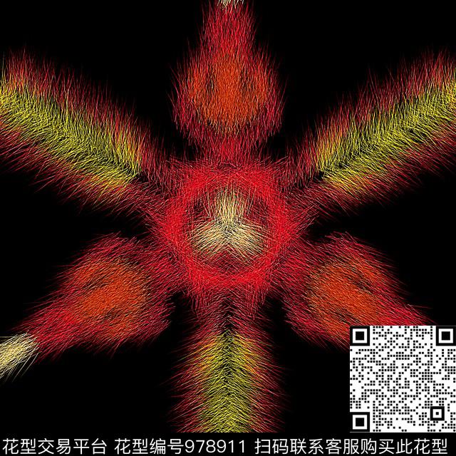 条纹艺术创意数码印花华亿平台下载（图片编号: 978911） - 瓦栏（Walan）