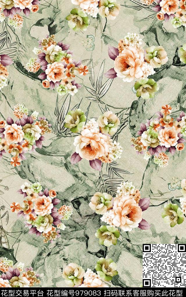 中国风数码华亿平台民族风数码印花华亿平台下载（图片编号: 979083） - 瓦栏（Walan）