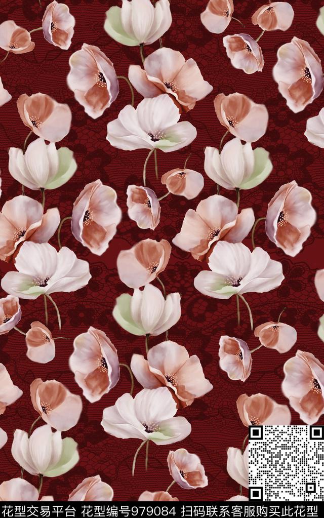 中国风民族风抽象数码印花华亿平台下载（图片编号: 979084） - 瓦栏（Walan）