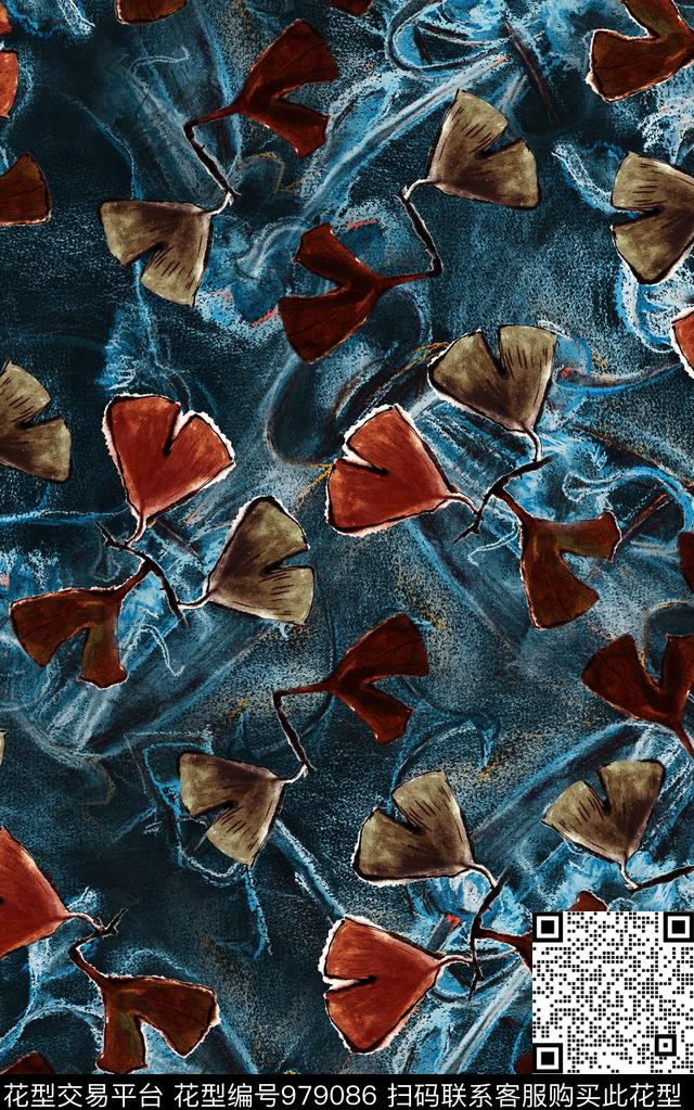 中国风民族风抽象数码印花华亿平台下载（图片编号: 979086） - 瓦栏（Walan）