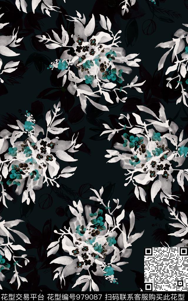 中国风民族风抽象数码印花华亿平台下载（图片编号: 979087） - 瓦栏（Walan）