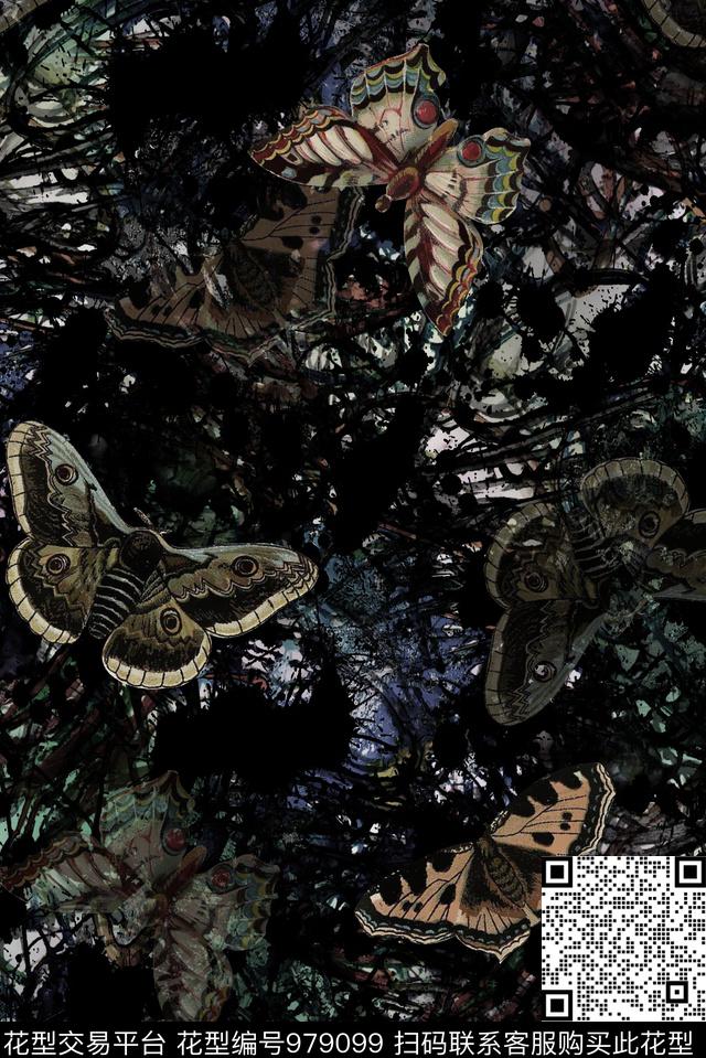 复古潮牌肌理数码印花华亿平台下载（图片编号: 979099） - 瓦栏（Walan）