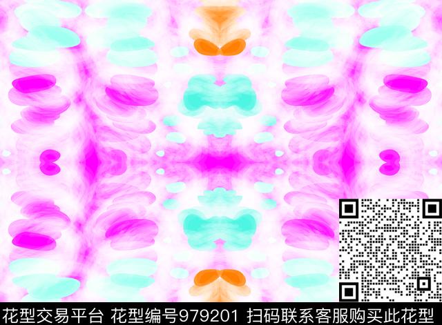 趣味抽象女装数码印花华亿平台下载（图片编号: 979201） - 瓦栏（Walan）
