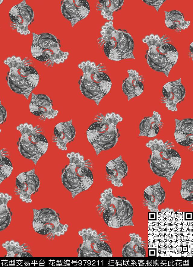 数码华亿平台植物手绘花卉数码印花华亿平台下载（图片编号: 979211） - 瓦栏（Walan）