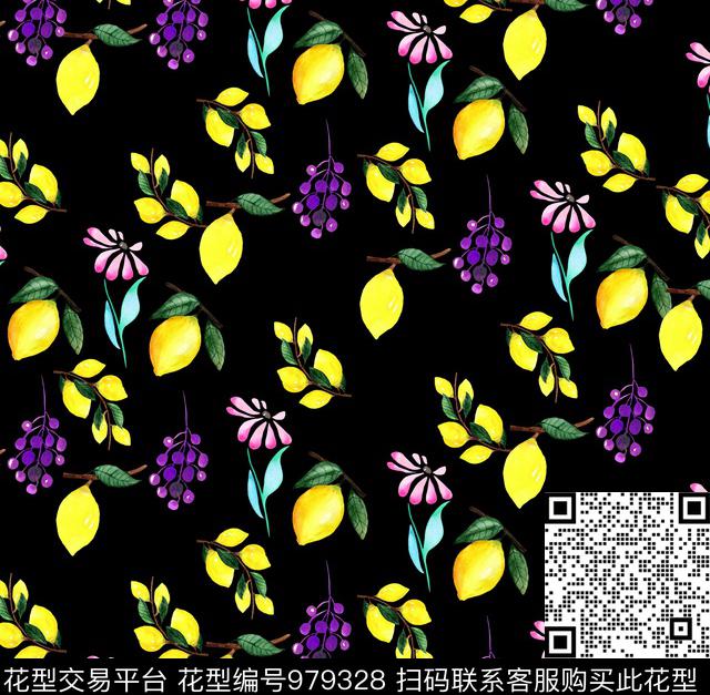 植物手绘花卉花卉数码印花华亿平台下载（图片编号: 979328） - 瓦栏（Walan）