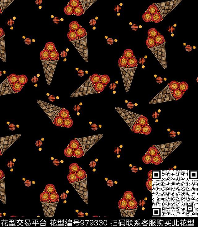 植物手绘花卉花卉数码印花华亿平台下载（图片编号: 979330） - 瓦栏（Walan）