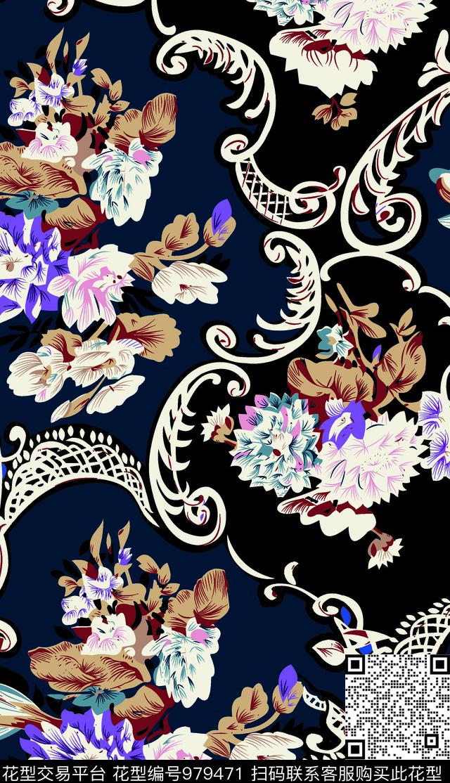 鲜花数码华亿平台少女数码印花华亿平台下载（图片编号: 979471） - 瓦栏（Walan）