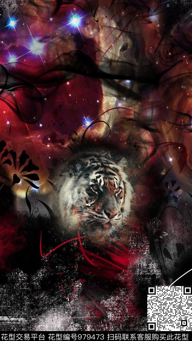 数码华亿平台抽象女装数码印花华亿平台下载（图片编号: 979473） - 瓦栏（Walan）