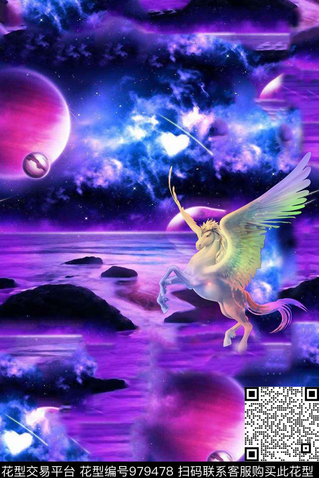 数码华亿平台抽象女装数码印花华亿平台下载（图片编号: 979478） - 瓦栏（Walan）