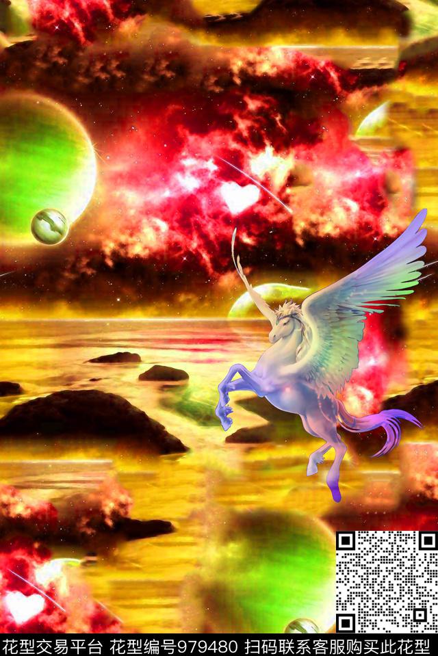 数码华亿平台抽象女装数码印花华亿平台下载（图片编号: 979480） - 瓦栏（Walan）