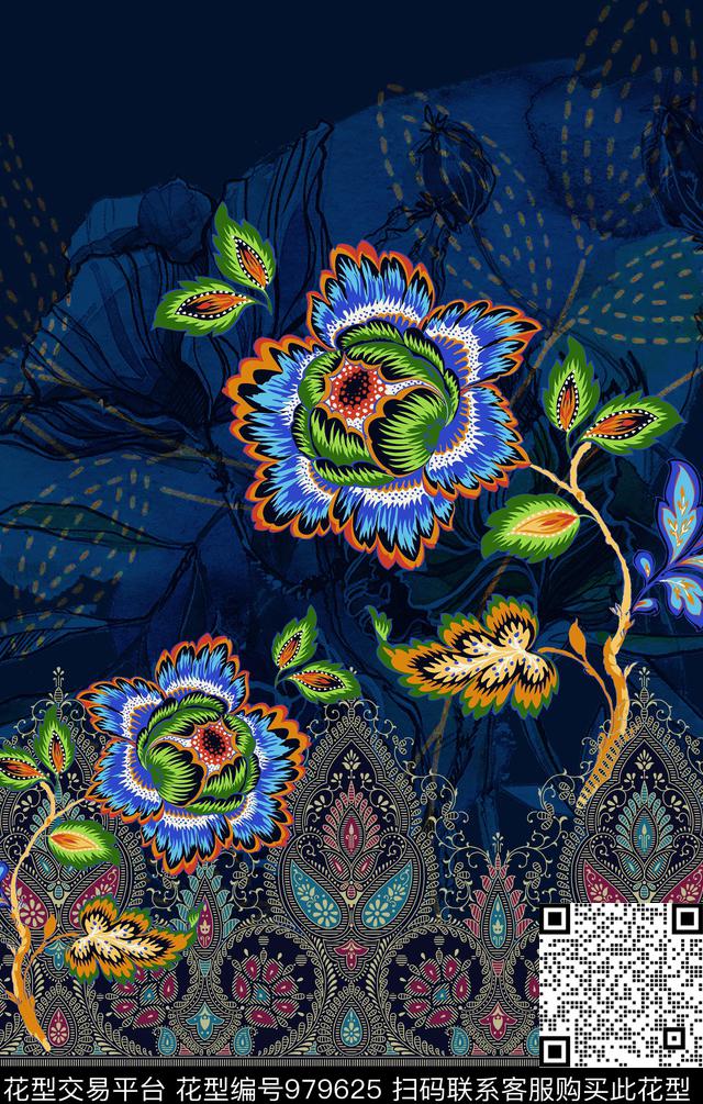 数码华亿平台定位花花纹数码印花华亿平台下载（图片编号: 979625） - 瓦栏（Walan）