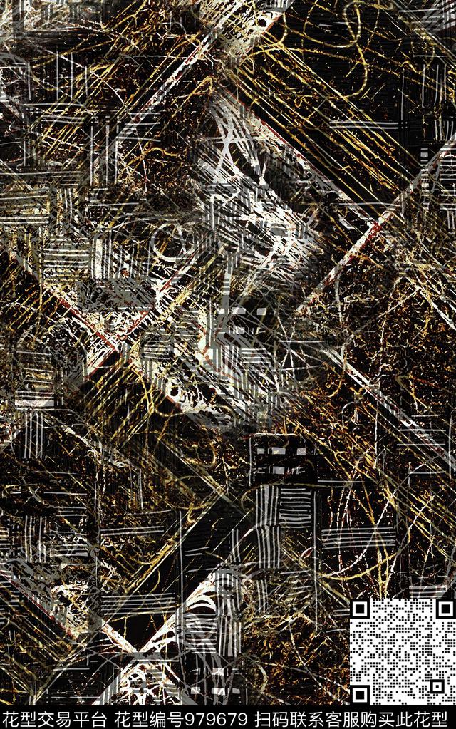 中国风民族风抽象数码印花华亿平台下载（图片编号: 979679） - 瓦栏（Walan）