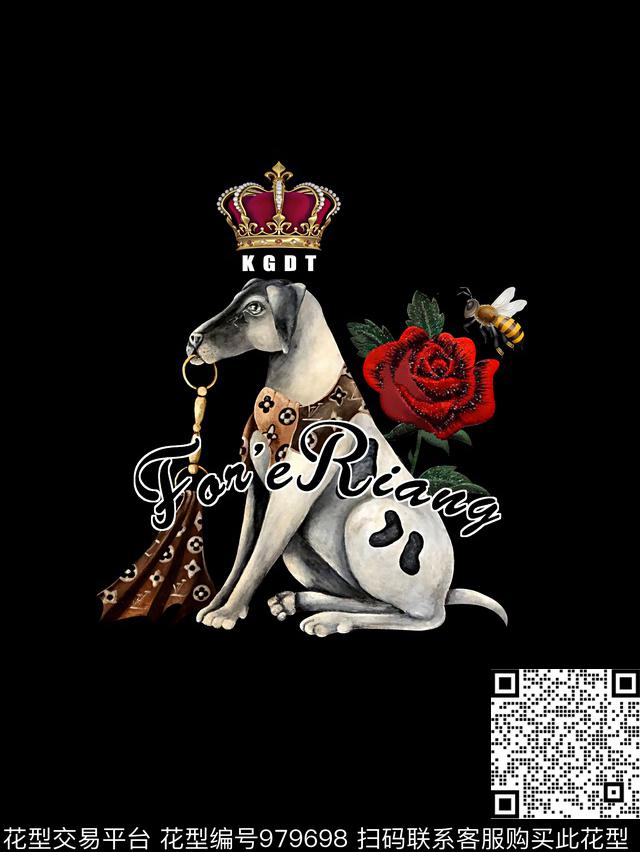 花卉潮牌狗数码印花华亿平台下载（图片编号: 979698） - 瓦栏（Walan）