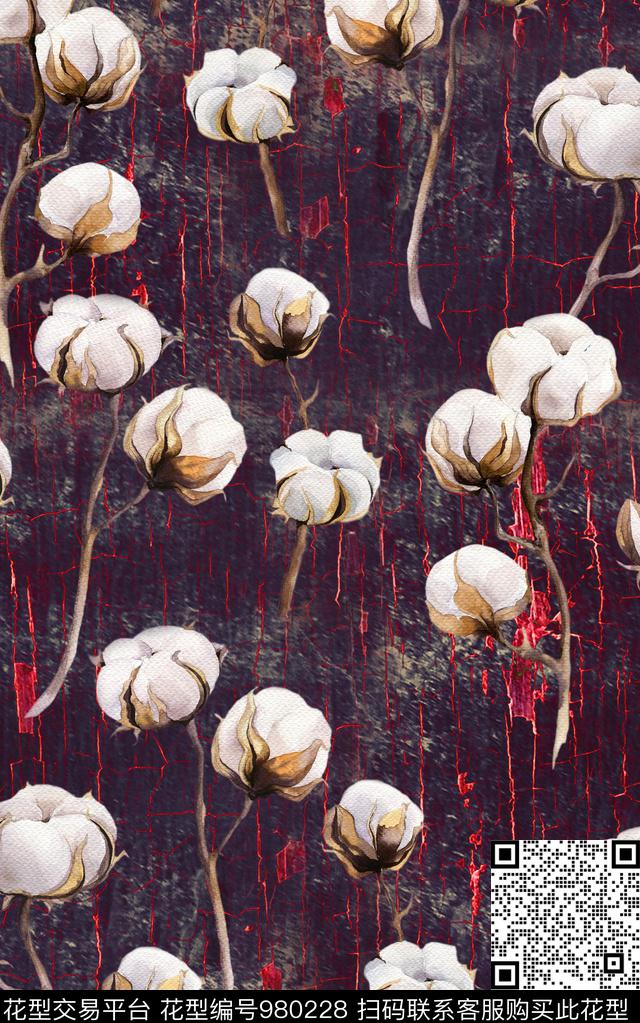 中国风民族风抽象数码印花华亿平台下载（图片编号: 980228） - 瓦栏（Walan）