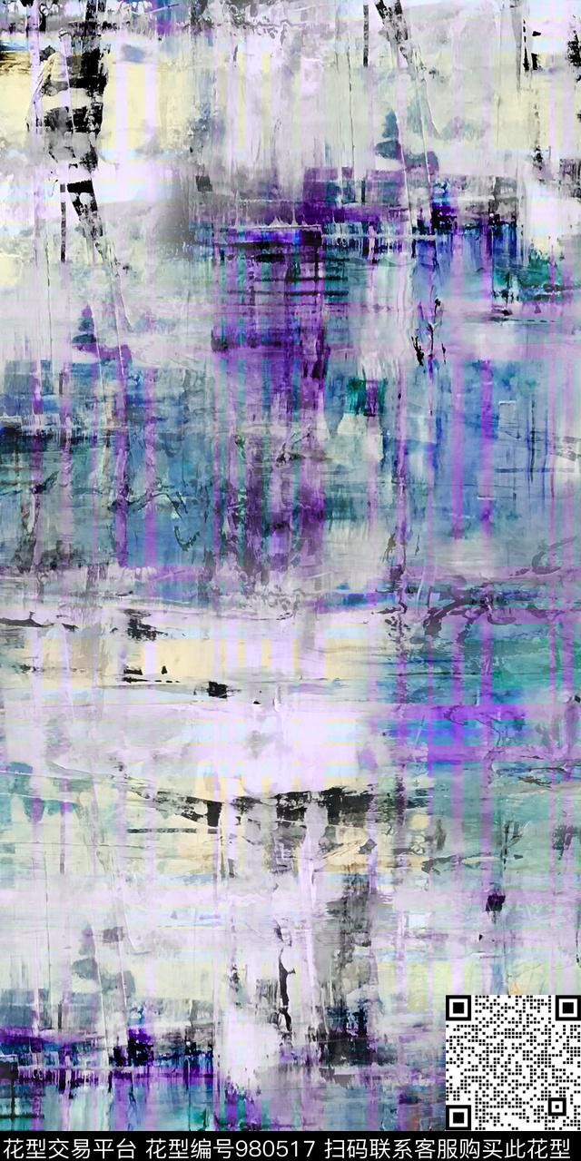 数码华亿平台格子几何数码印花华亿平台下载（图片编号: 980517） - 瓦栏（Walan）