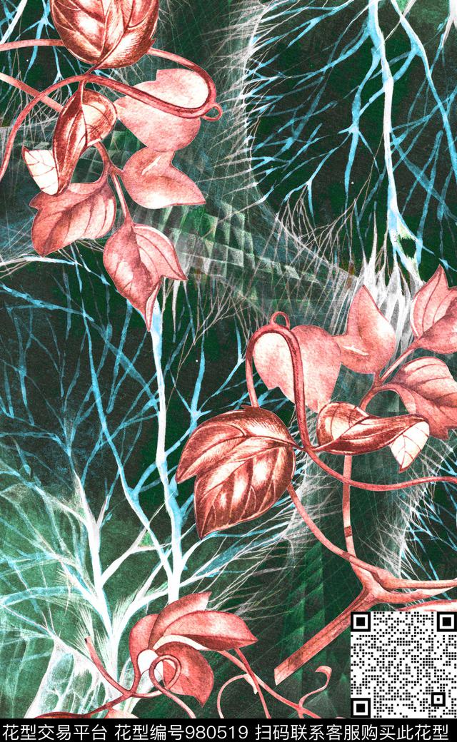 数码华亿平台花卉定位花数码印花华亿平台下载（图片编号: 980519） - 瓦栏（Walan）