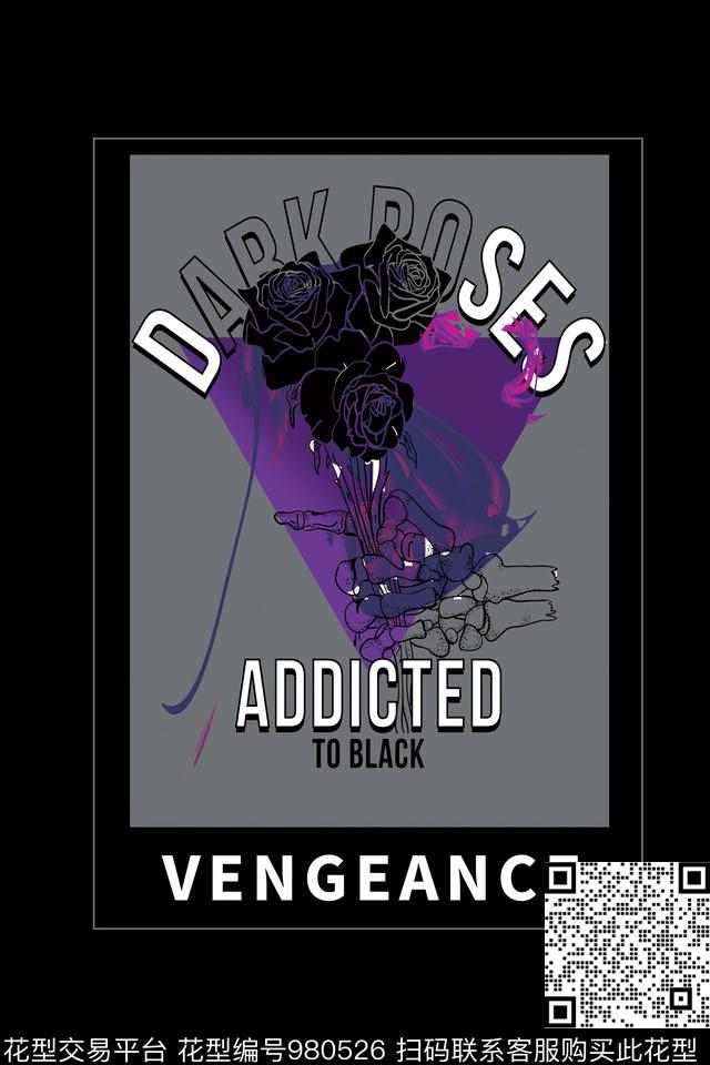 男装抽象花卉数码印花华亿平台下载（图片编号: 980526） - 瓦栏（Walan）