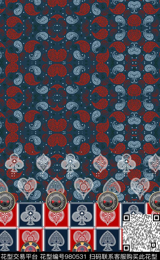 数码华亿平台民族风定位花数码印花华亿平台下载（图片编号: 980531） - 瓦栏（Walan）