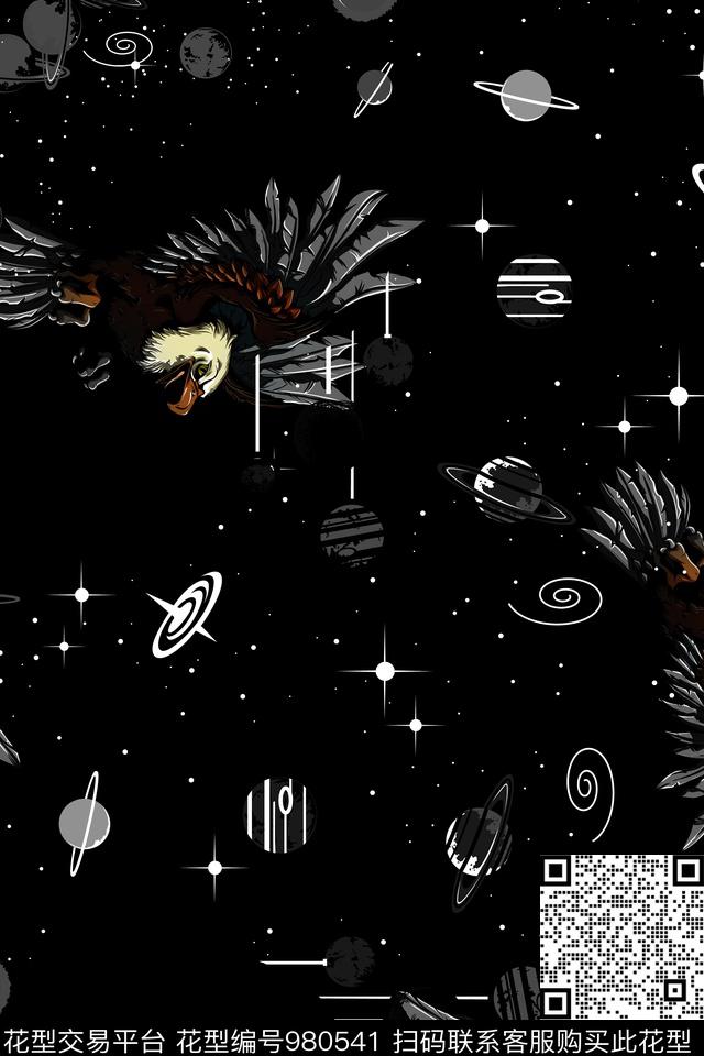 卡通趣味男装数码印花华亿平台下载（图片编号: 980541） - 瓦栏（Walan）