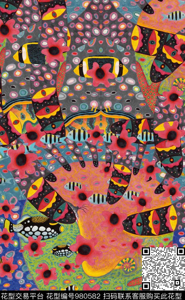 数码华亿平台花卉定位花数码印花华亿平台下载（图片编号: 980582） - 瓦栏（Walan）