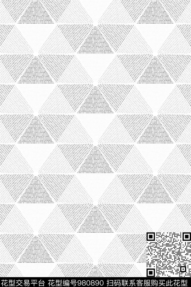 肌理渐变几何数码印花华亿平台下载（图片编号: 980890） - 瓦栏（Walan）