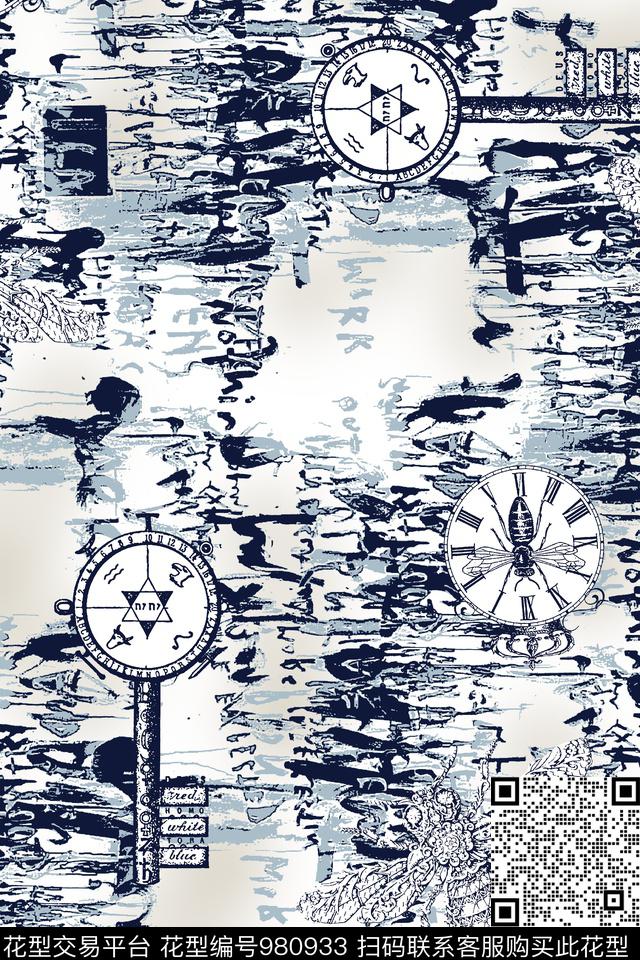 蜜蜂潮牌肌理数码印花华亿平台下载（图片编号: 980933） - 瓦栏（Walan）