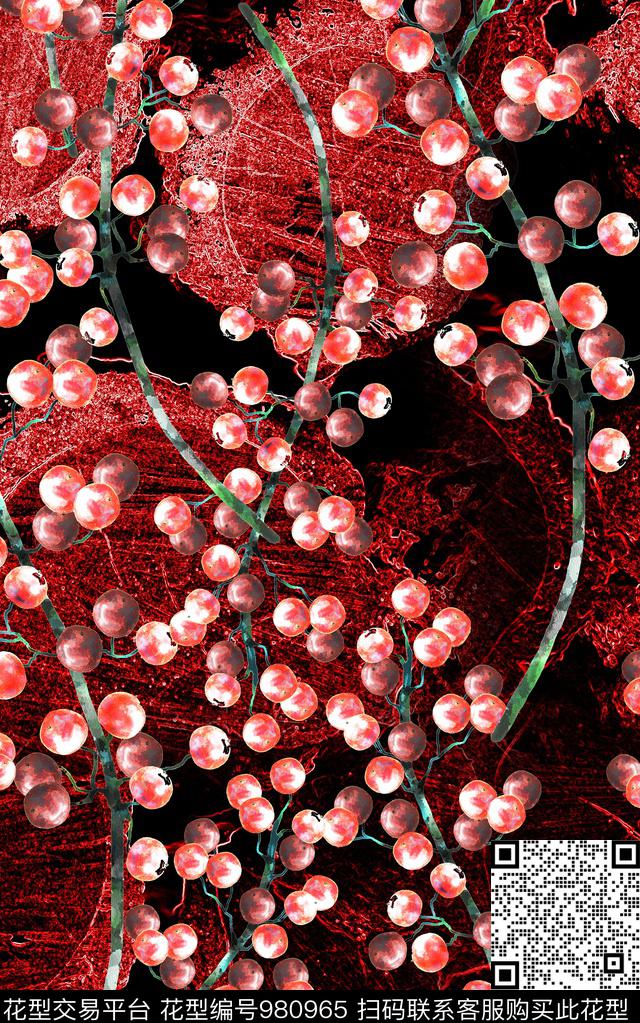 数码华亿平台小碎花肌理数码印花华亿平台下载（图片编号: 980965） - 瓦栏（Walan）