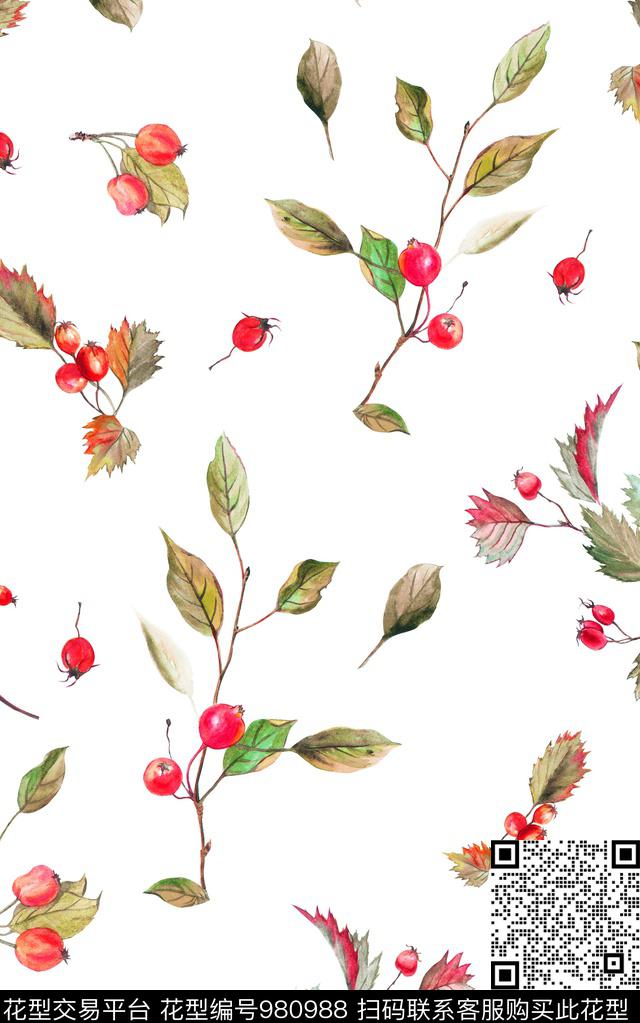 数码华亿平台小碎花花卉数码印花华亿平台下载（图片编号: 980988） - 瓦栏（Walan）