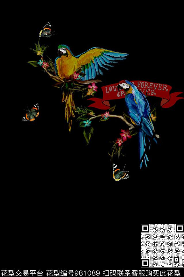 男装定位花动物数码印花华亿平台下载（图片编号: 981089） - 瓦栏（Walan）