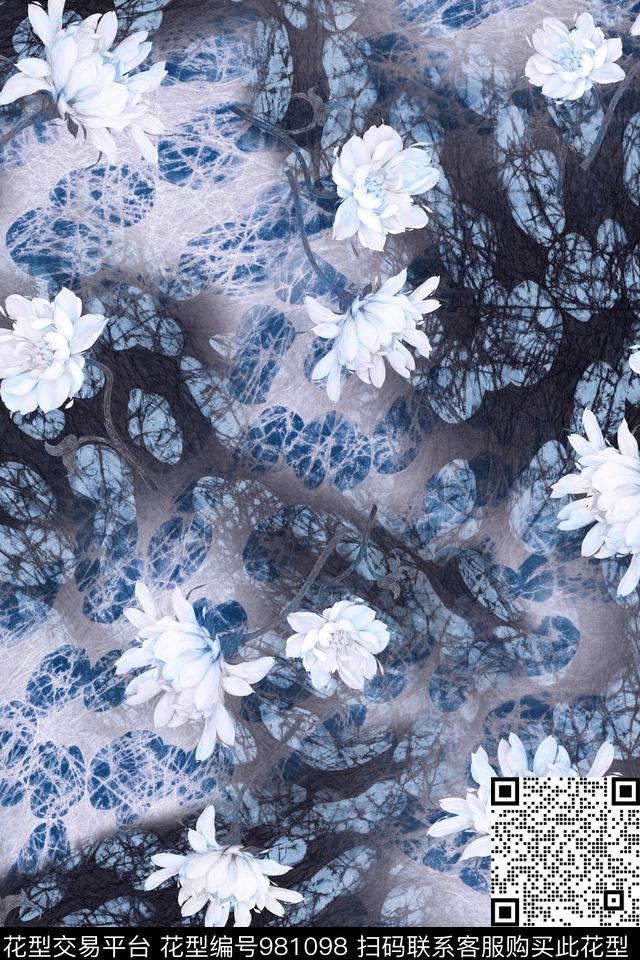 素雅趣味肌理数码印花华亿平台下载（图片编号: 981098） - 瓦栏（Walan）
