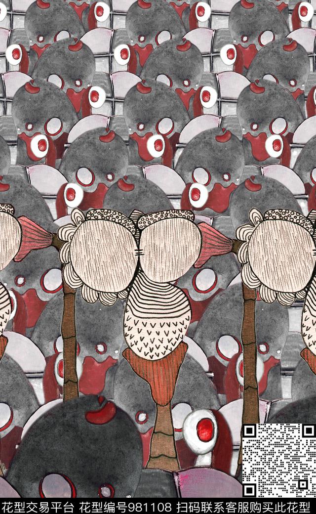 数码华亿平台民族风定位花数码印花华亿平台下载（图片编号: 981108） - 瓦栏（Walan）