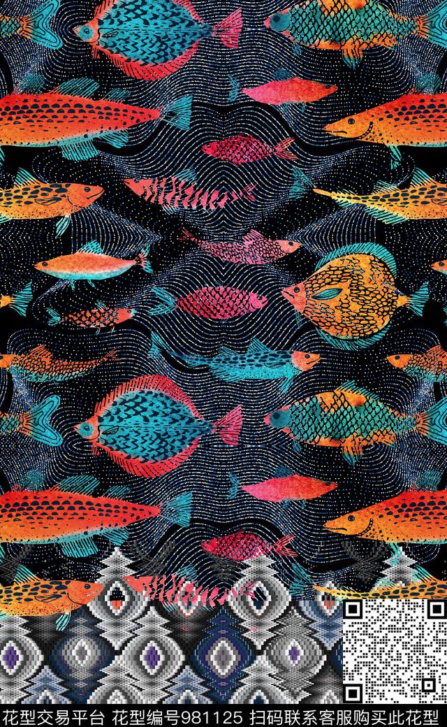 数码华亿平台民族风定位花数码印花华亿平台下载（图片编号: 981125） - 瓦栏（Walan）