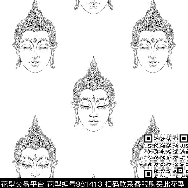 男装几何大牌风传统印花华亿平台下载（图片编号: 981413） - 瓦栏（Walan）