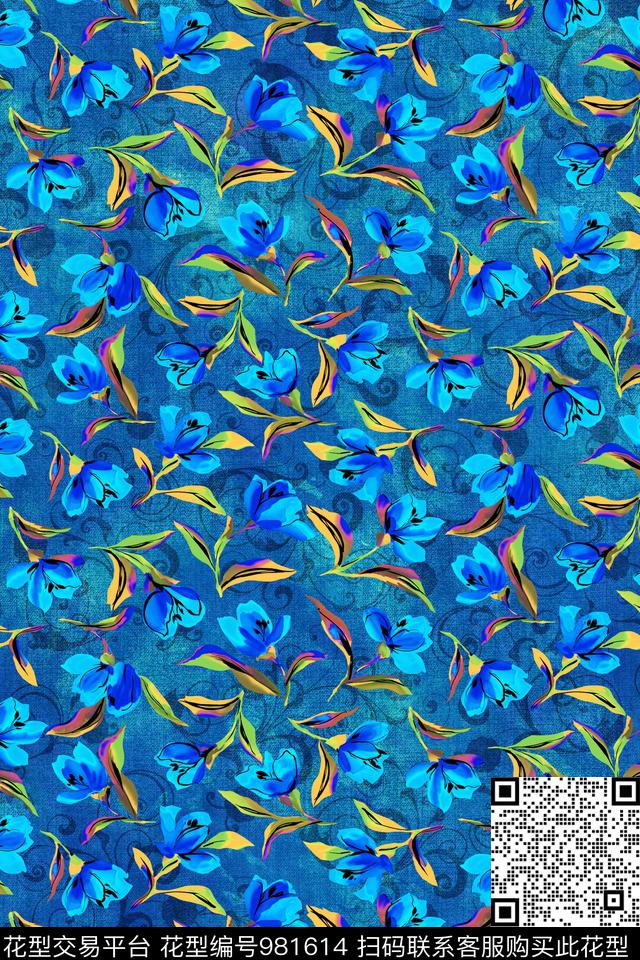 数码华亿平台花卉女装数码印花华亿平台下载（图片编号: 981614） - 瓦栏（Walan）