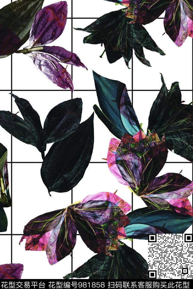 矢量多肉手绘玫瑰数码印花华亿平台下载（图片编号: 981858） - 瓦栏（Walan）