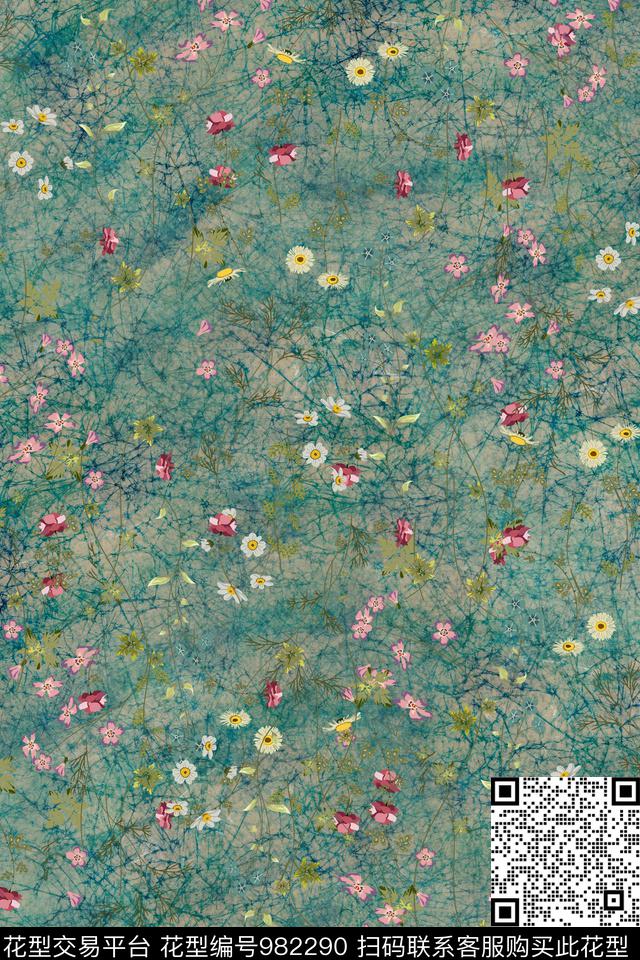 数码华亿平台花卉女装数码印花华亿平台下载（图片编号: 982290） - 瓦栏（Walan）