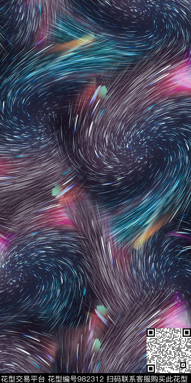 数码华亿平台抽象女装数码印花华亿平台下载（图片编号: 982312） - 瓦栏（Walan）