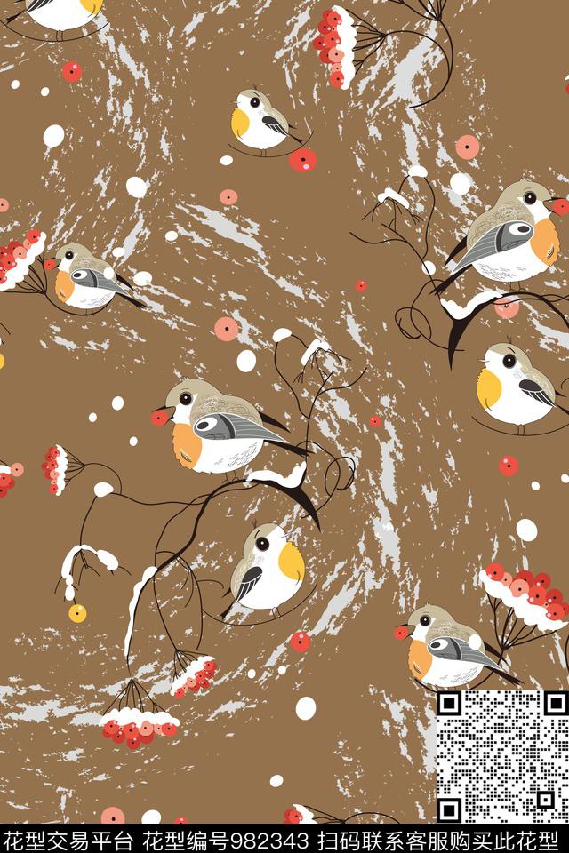 数码华亿平台鸟花卉数码印花华亿平台下载（图片编号: 982343） - 瓦栏（Walan）