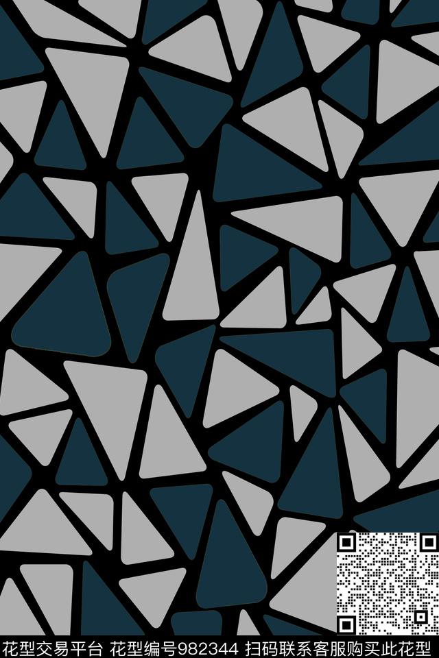 数码华亿平台抽象几何数码印花华亿平台下载（图片编号: 982344） - 瓦栏（Walan）